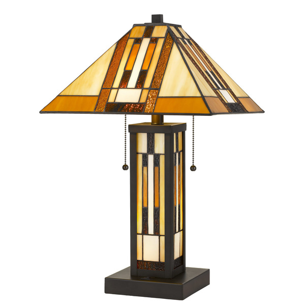 Cal Lighting Tiffany Table Lamp W/7W Night Light BO-2902TB